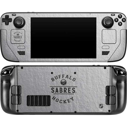 NHL Buffalo Sabres Black Text Steam Deck Handheld Gaming Computer Skin